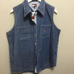 Tommy Hilfiger Denim Top Size 14 Brand New